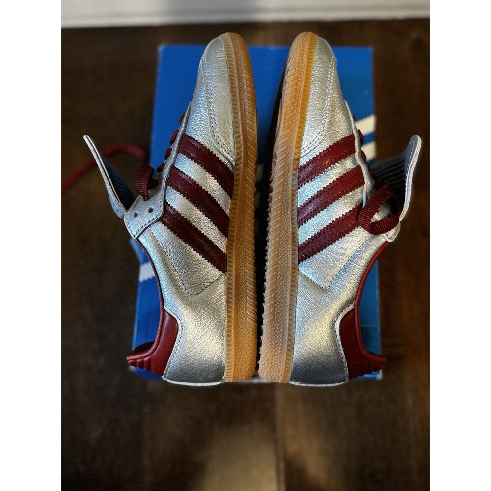 Size 6w - Adidas Samba LT Silver Metallic Preloved Ruby W - Picture 6 of 9